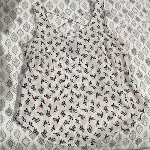 cotton/polyester backless crisscross top